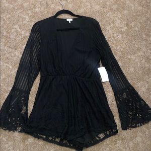 Black lace romper- TOBI